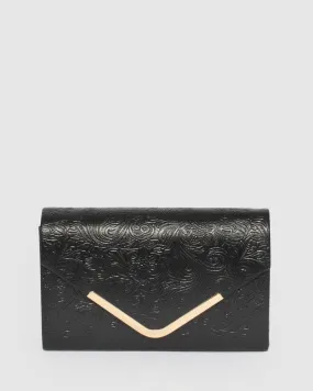 Black Lila Envelope Clutch Bag