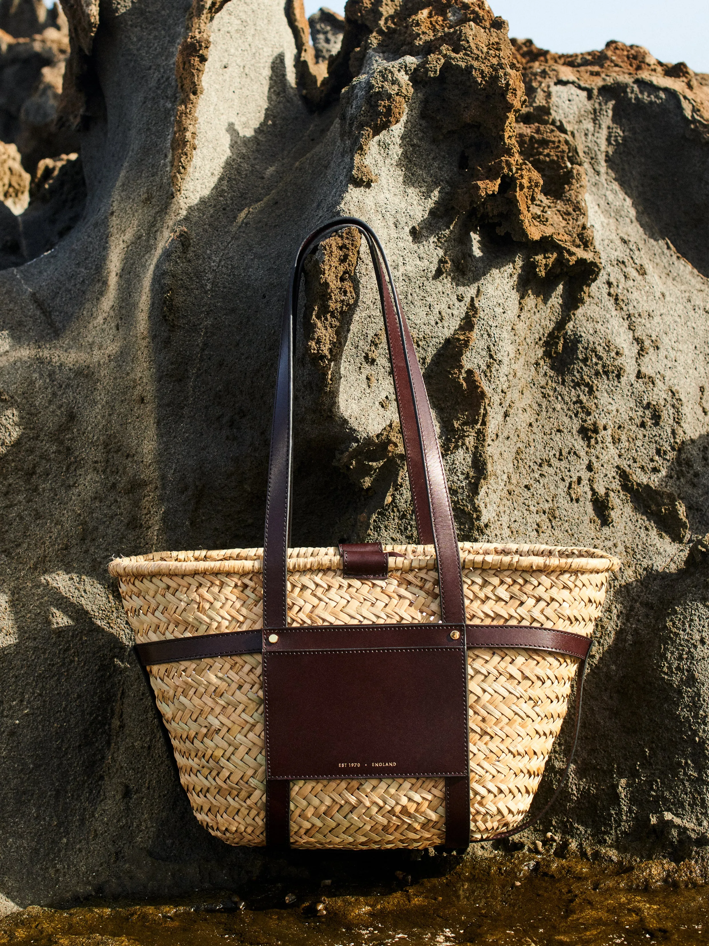 Broadwell Straw Leather Bag | Brown