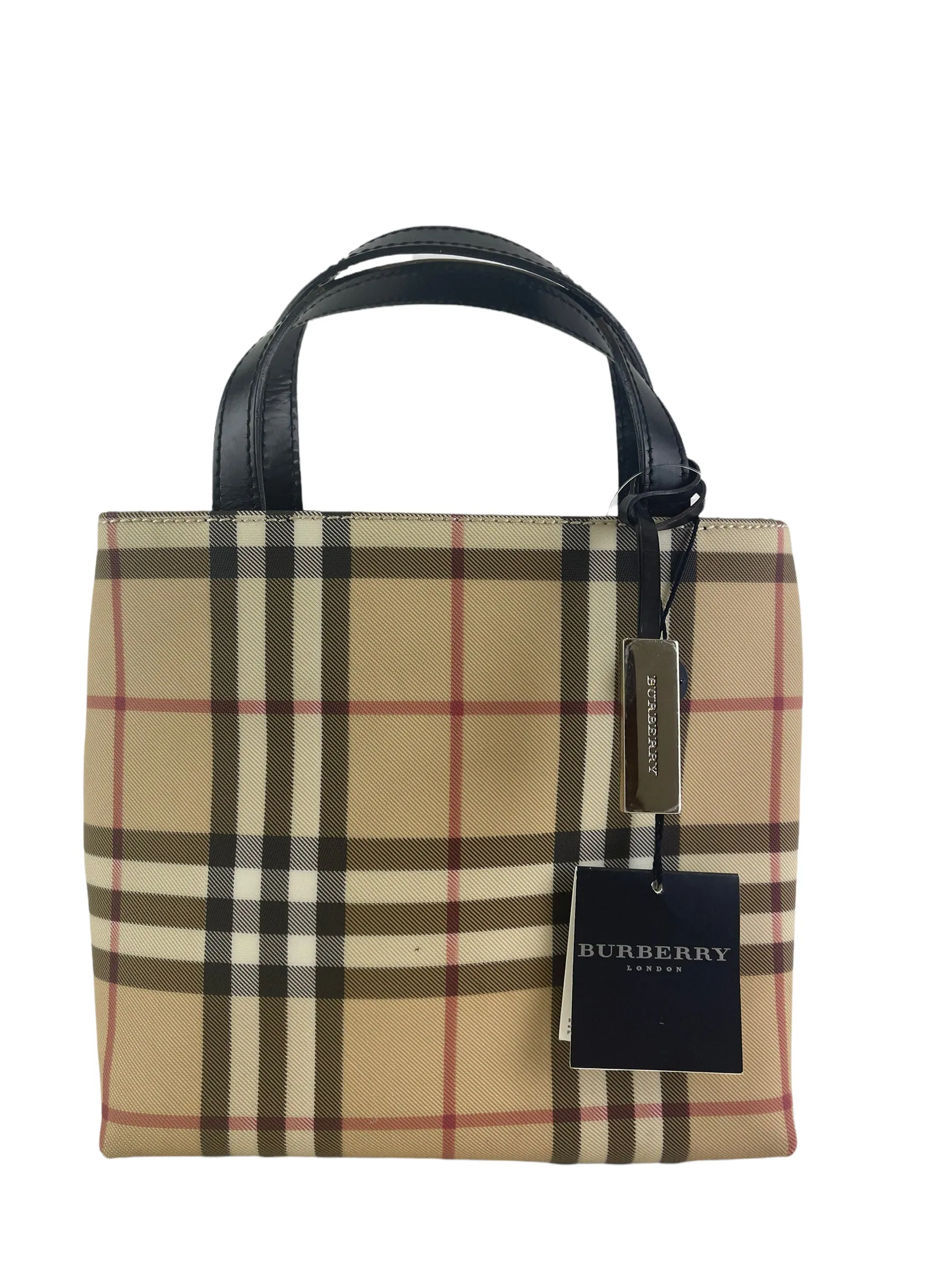 Burberry Checked Canvas Medium Tote