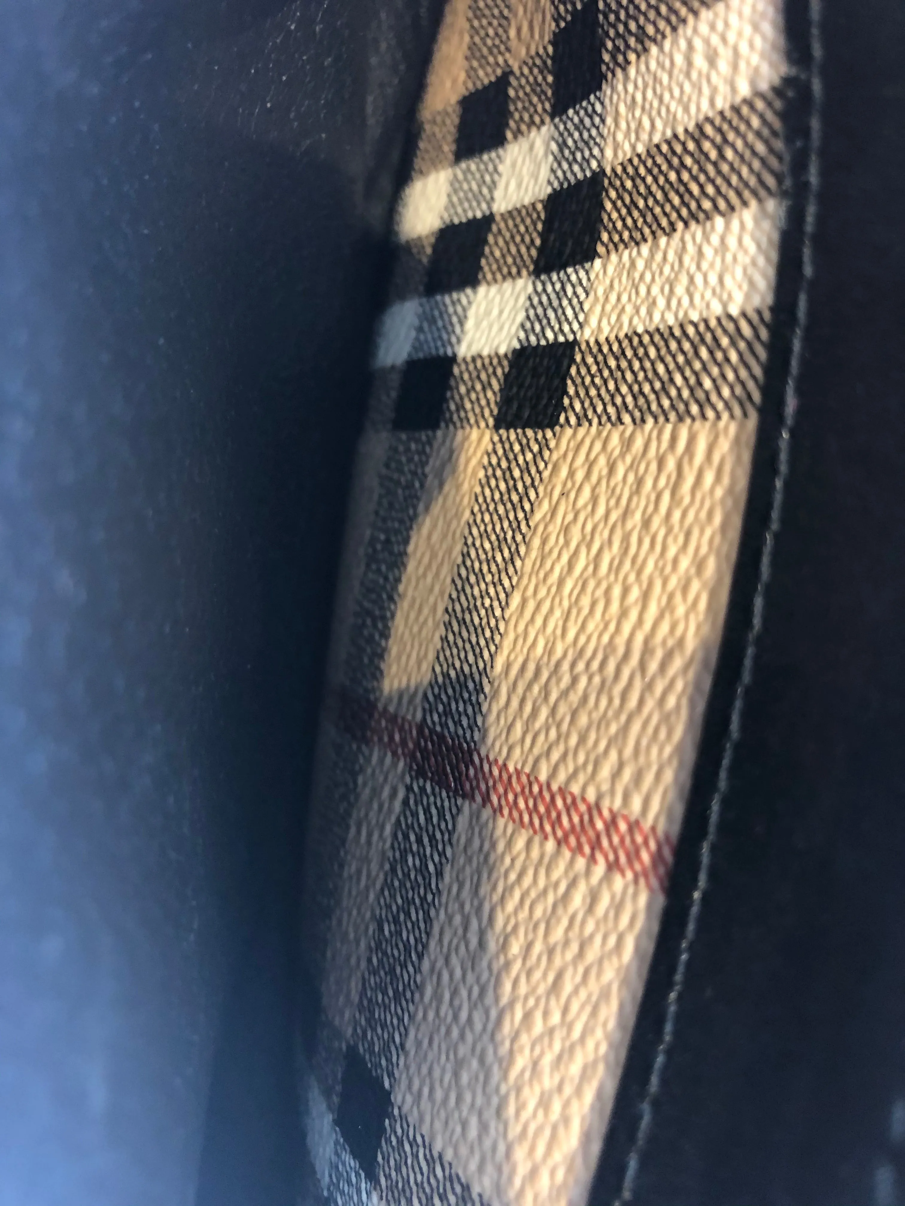 Burberry Classic Check Canvas & Black Leather Crossbody