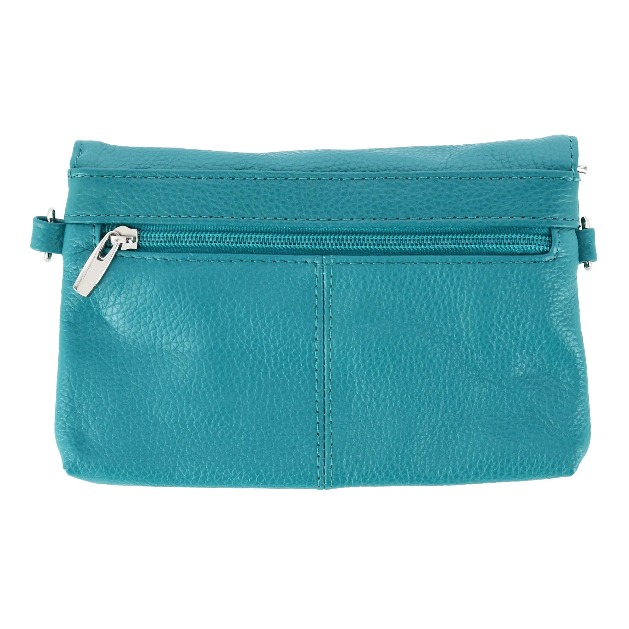 Cal-Wyn Women's Leather Wristlet Clutch with Removable Crossbody Strap