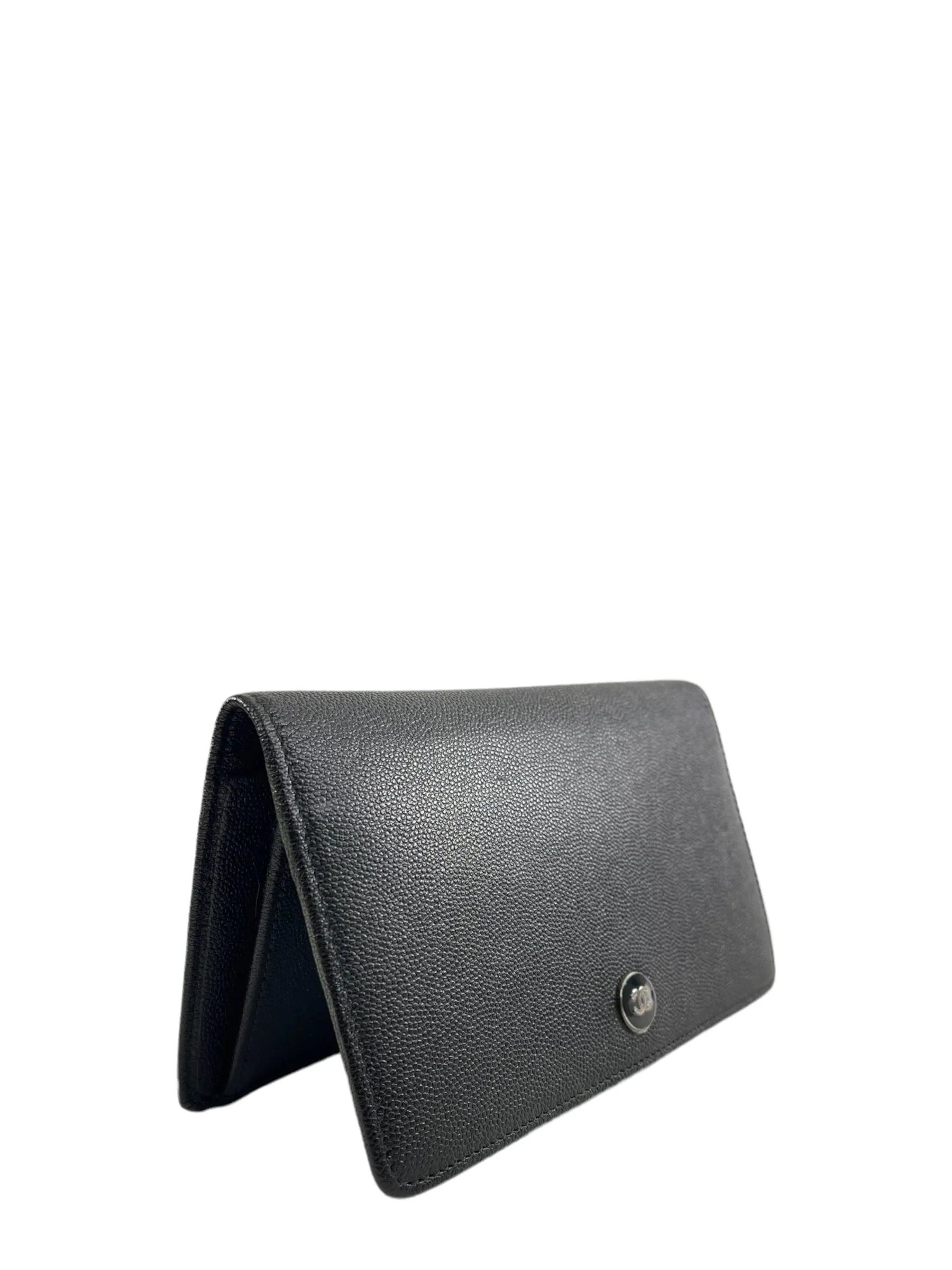 Chanel Black Caviar Leather Bifold Wallet