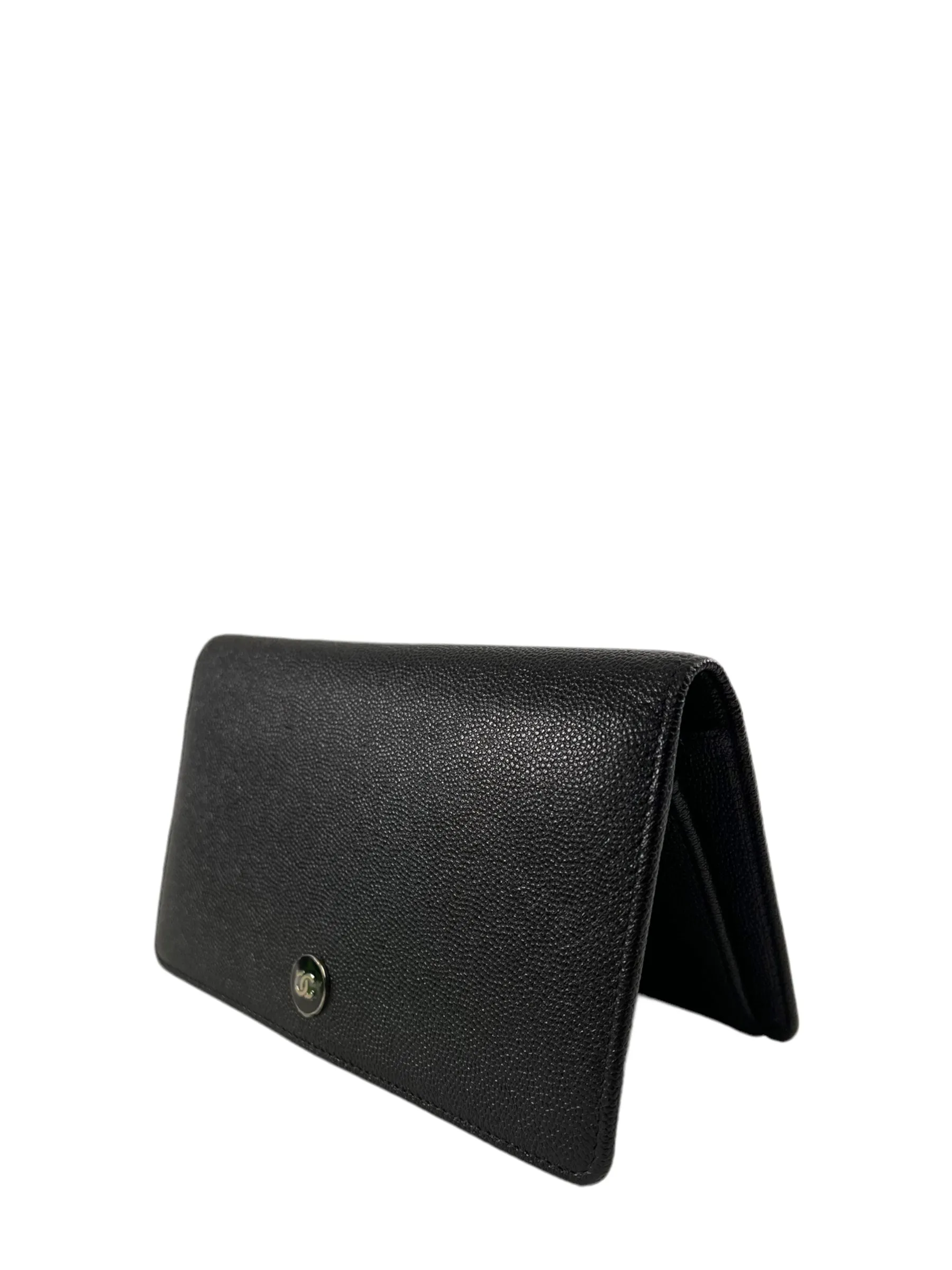 Chanel Black Caviar Leather Bifold Wallet