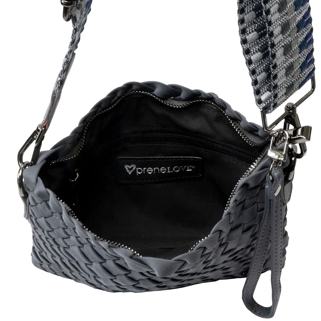 Charlotte Woven Crossbody - Charcoal