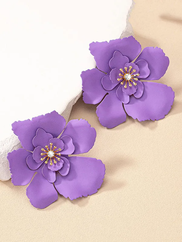 Flower Shape Earrings Accessories