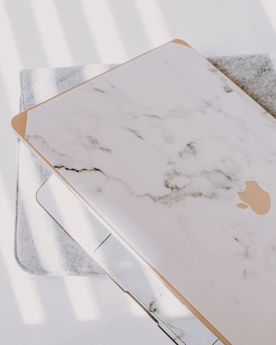 Gold and White Marble Case   Accessories Bundle