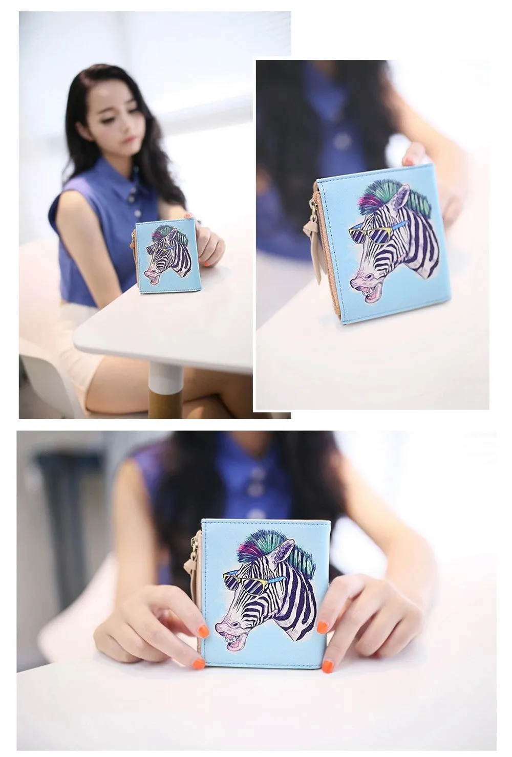 Marilyn Monroe Cartoon Cat Women Wallets