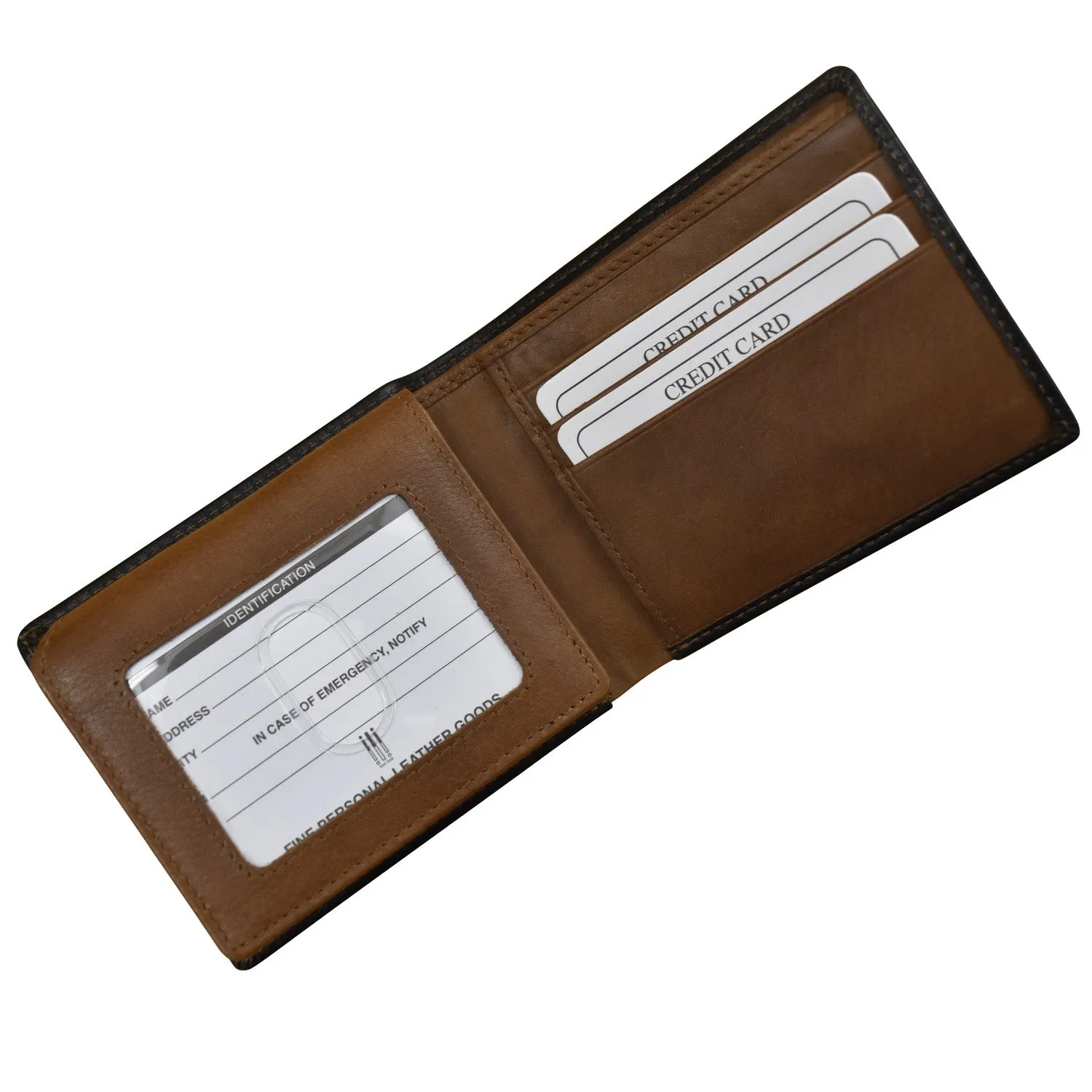 Men's Bifold Wallet with Left Flip