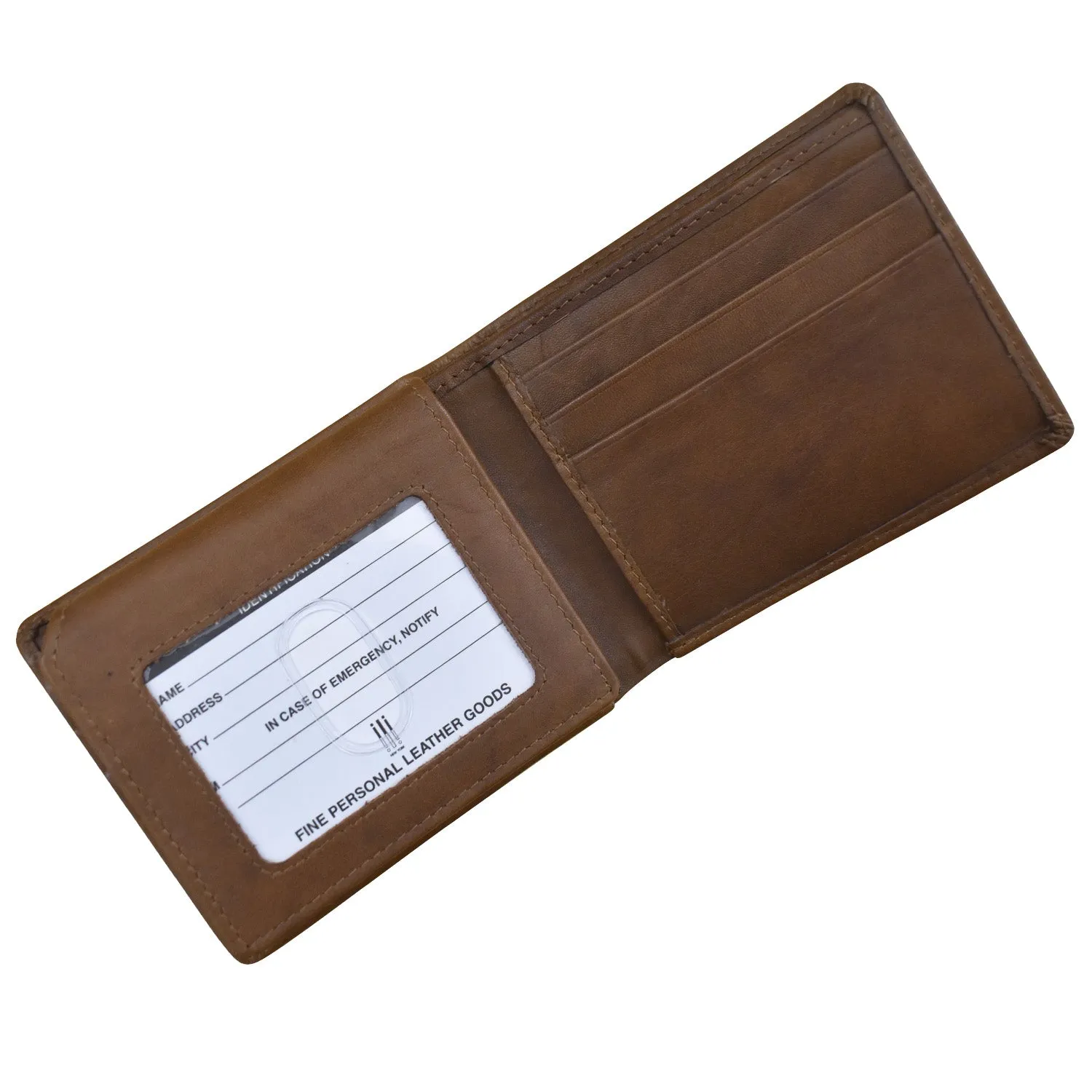 Men's Bifold Wallet with Left Flip