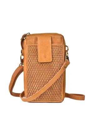 MILO EXPRESSIONS ELLA CROSSBODY PHONE WALLET BUCKSKIN