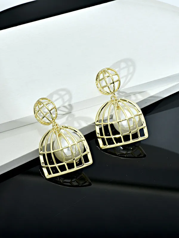 Statement Geometric Pearl Earrings Accessories