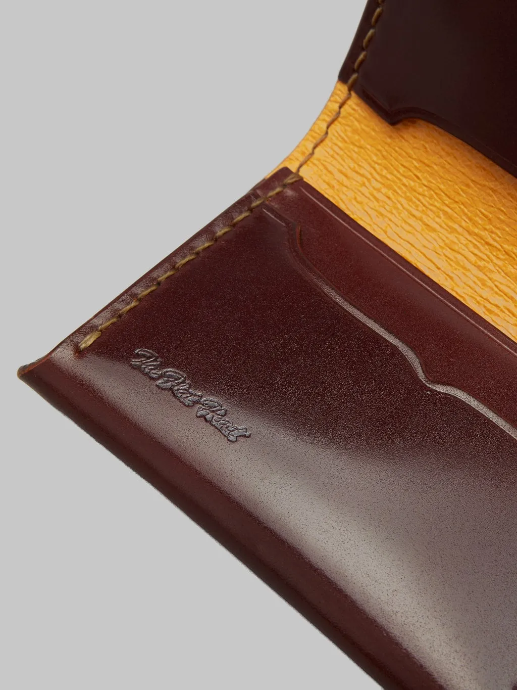 The Flat Head Handsewn Shinki Cordovan Card Case Brown