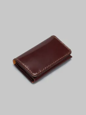 The Flat Head Handsewn Shinki Cordovan Card Case Brown